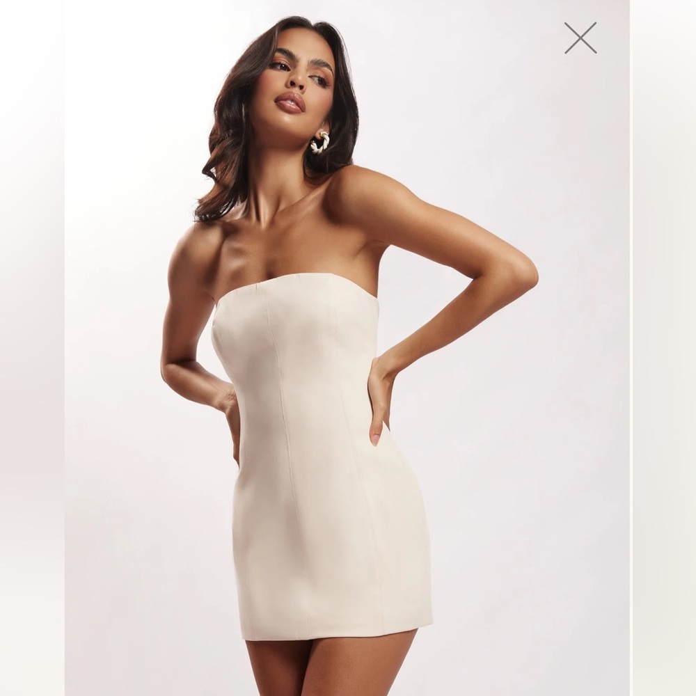 Maci Crepe Mini Dress Meshki - Cream size small NWT